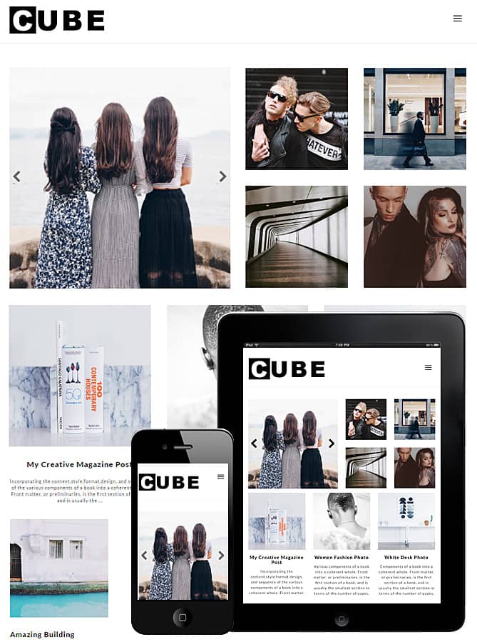 Cube WordPress Theme | 한국워드프레스랩