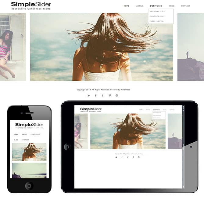Simple Slider WordPress Theme | 한국워드프레스랩
